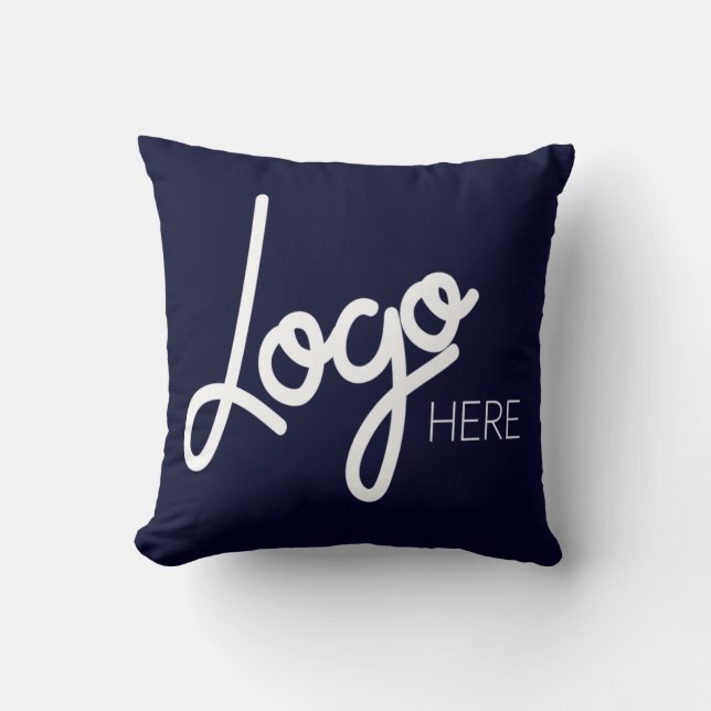 Coussin Big Business Logo Promo Marque Marine (Recto)