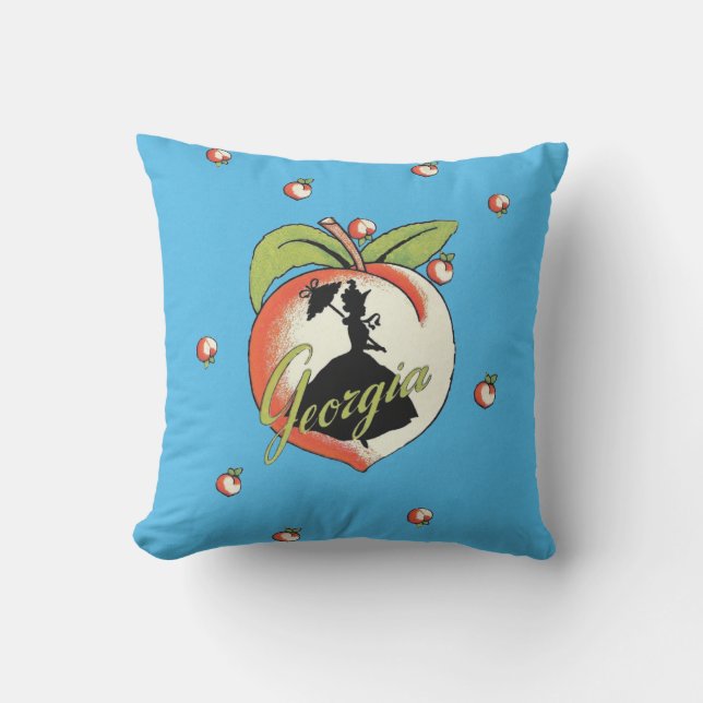 Coussin Big Georgia Peach Silhouette Sud Lady Parasol (Recto)