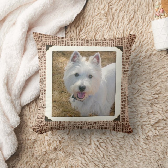 Coussin Big Photo Pet Retro Frame Double face (Couverture)