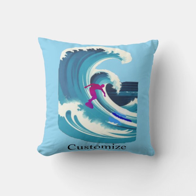 Coussin Big Wave Surfer Thunder_Cove (Recto)