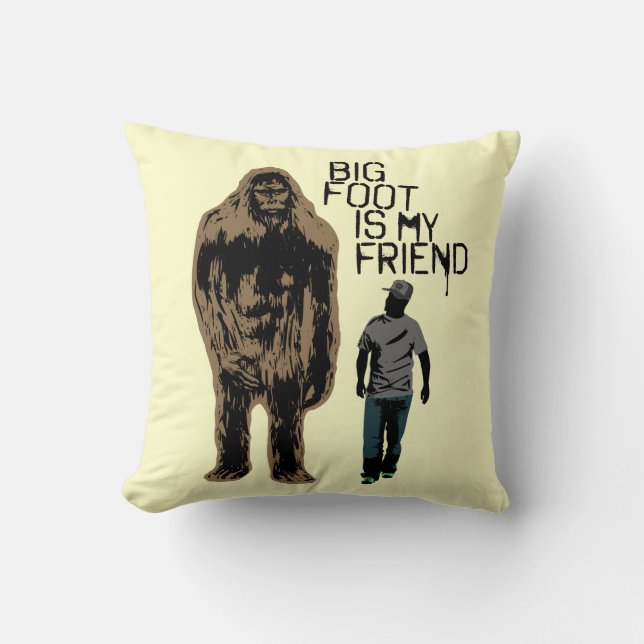 Coussin Bigfoot est mon ami (Recto)