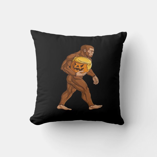 Coussin Bigfoot Halloween Trumpkin Citrouille classique (Recto)