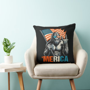Coussin Bigfoot Merica Rock Drapeau Américain