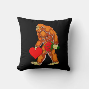 Coussin Bigfoot Sasquatch Funny Valentines Jour Amour