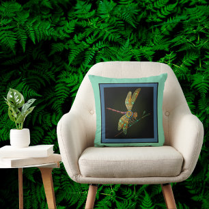 Coussin Bijoux Tone Dragonfly rencontre Mandala sur Aqua
