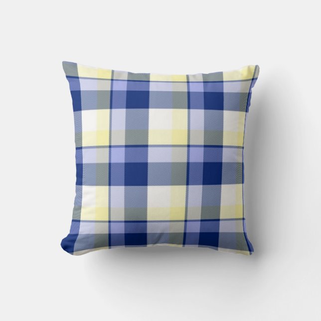 Coussin bilatéral de conception de plaid de tartan (Recto)