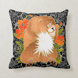 Coussin BINDI MINGSIE - la bouffe rouge coussin-droite/est