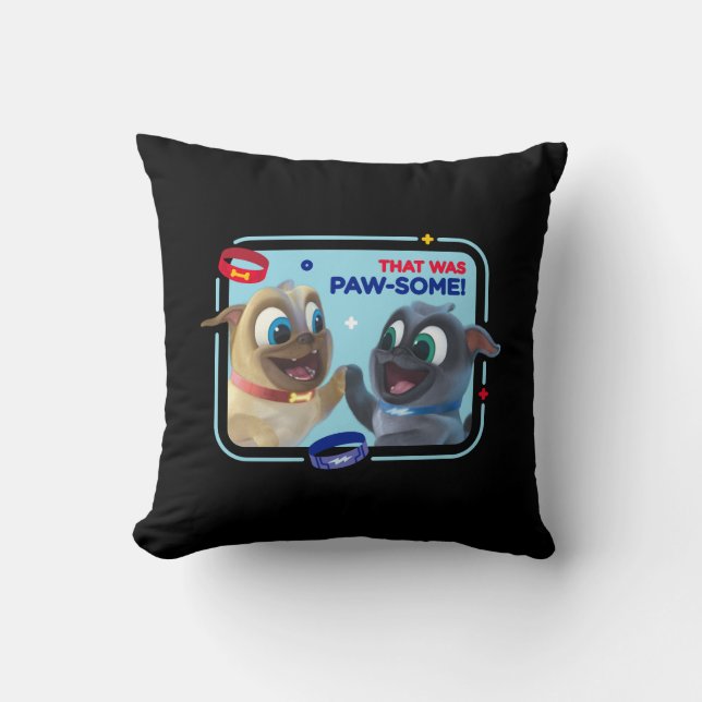 Coussin Bingo et Rolly | C'était Paw-some (Recto)