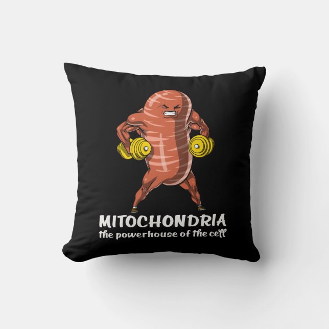 Coussin Biologie Science Mitochondria Drôle plaisanterie (Recto)