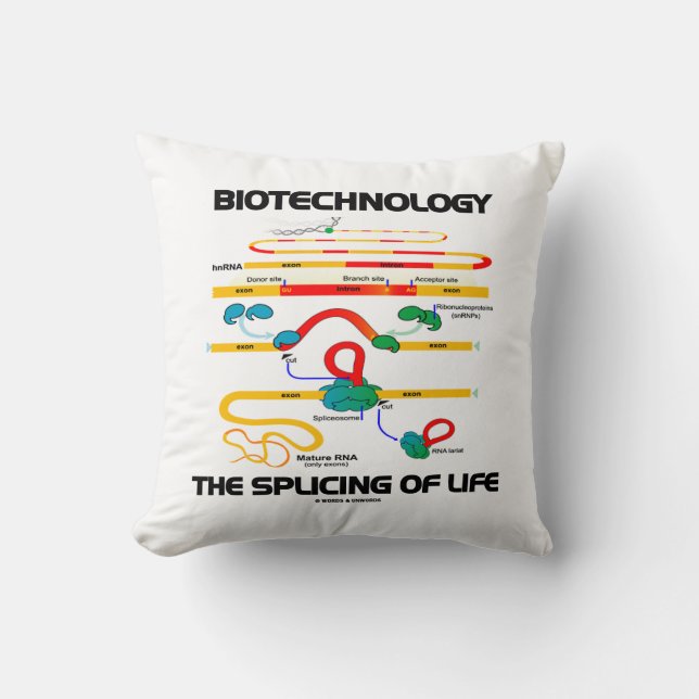 Coussin Biotechnologie L'Épissage De La Vie (ARN Mature) (Recto)