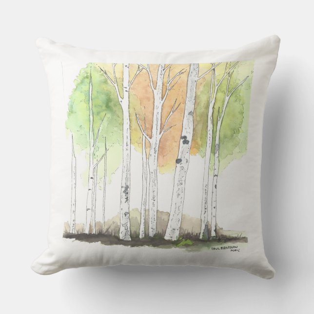 Coussin birch tree pillow (Recto)