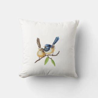 Coussin Bird  throw pillows imitating embroidery effects