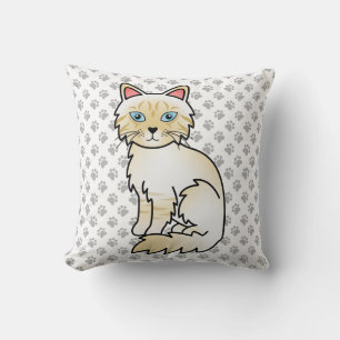 Coussin Birman / Ragdoll Tabby au point crème - Chat & Pat