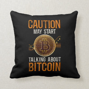 Coussin Bitcoin Crypto Attention Peut Commencer À Parler 