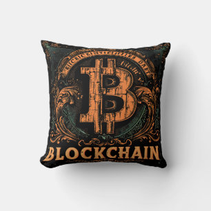Coussin Bitcoin décor de Grunge