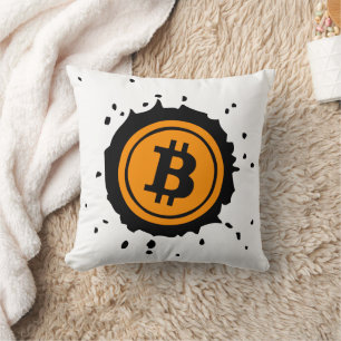 Coussin Bitcoin Logo Crypto Devise
