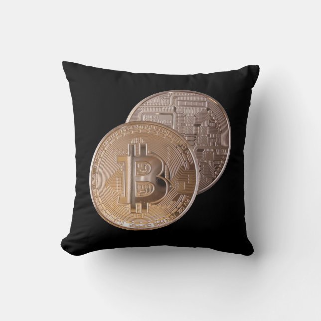 Coussin Bitcoin metallic made of copper. M1 (Recto)
