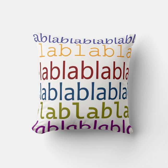 Coussin Blablabla (Recto)