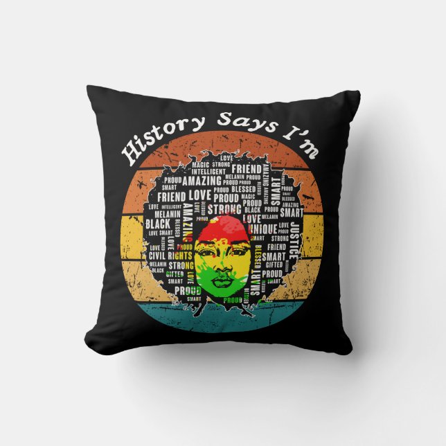 Coussin Black Afro Woman (Recto)