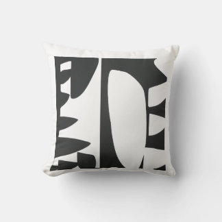 Coussin Black and white abstract color block art throw pil