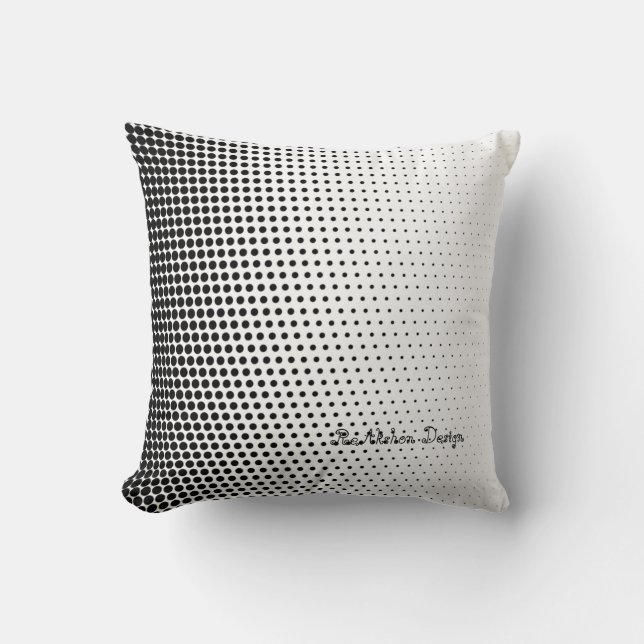 Coussin Black and white dot design fashionable pillow (Recto)