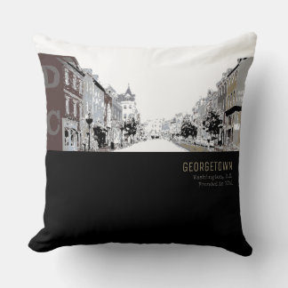 Coussin Black and White Georgetown Washington DC