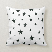 Coussin Black and White Stars