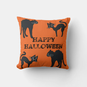 Coussin Black Cats Joyeux Halloween