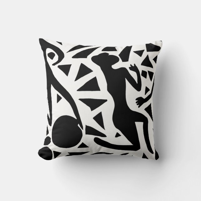 Coussin Black et White en pose. (Recto)