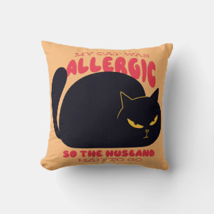 Coussin Black Kitty était allergique alors le mari a dû al