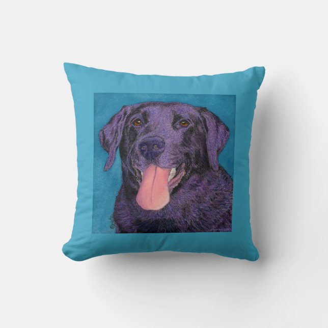 Coussin Black Lab - "Pinecone" (Recto)