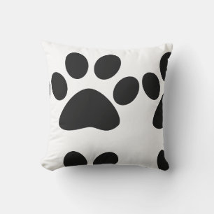Coussin Black Paw Prints