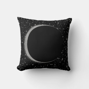 Coussin Black & Silver Céleste Lune Magique Lune Lunaire É