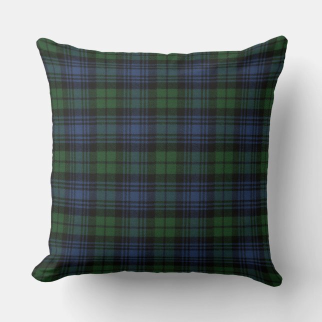 Coussin Black Watch Ancien Tartan écossais (Recto)