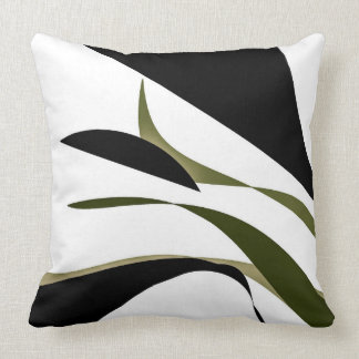 Coussin Black Wavy Army Green