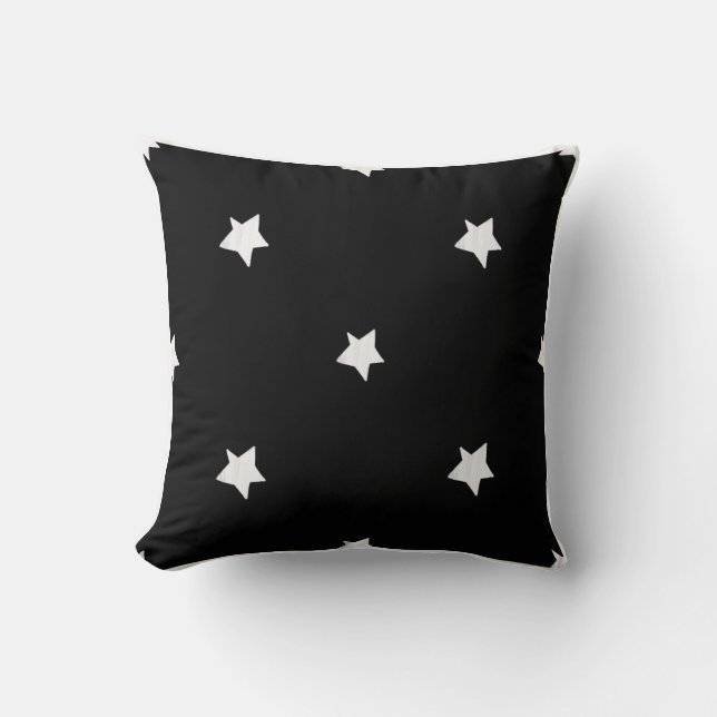 Coussin Black & White Star (Recto)