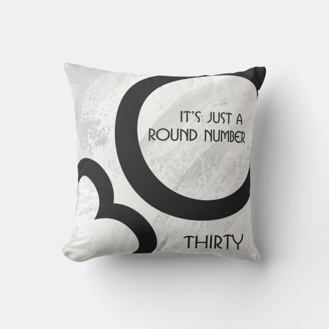 Coussin Blanc 30 Décennie Anniversaire (Recto)