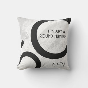 Coussin Blanc 50 Décennie Anniversaire