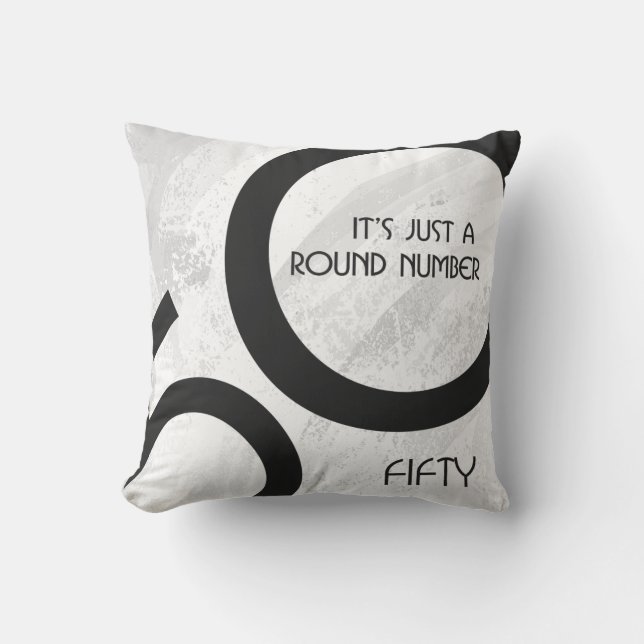 Coussin Blanc 50 Décennie Anniversaire (Recto)