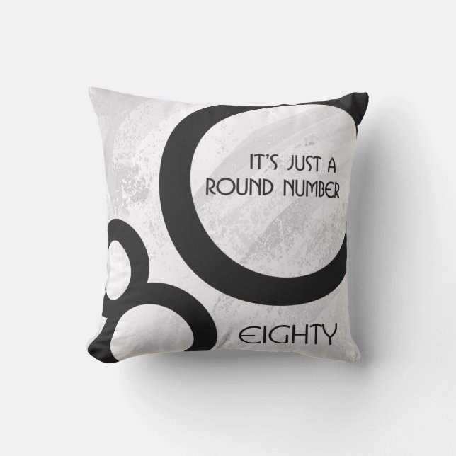 Coussin Blanc 80 Décennie Anniversaire (Recto)