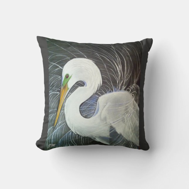 Coussin blanc de héron (Recto)