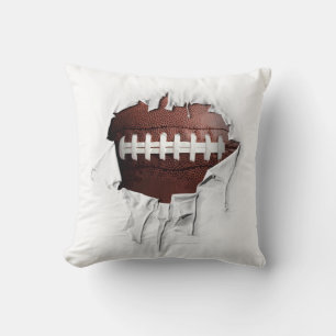 Coussin blanc déchiré du football
