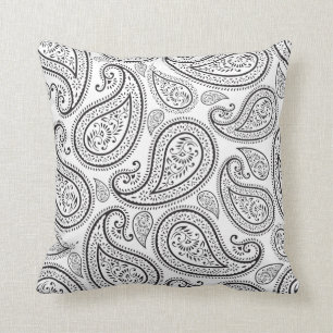 Coussin Blanc et noir chic moderne