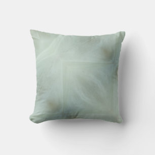 Coussin blanc, gris motif gris