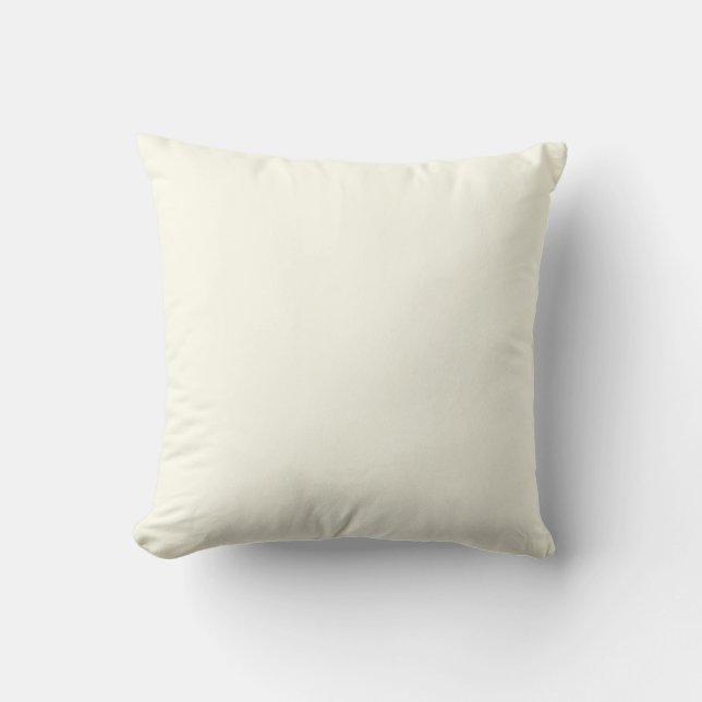 Coussin Blanc ivoire FFFF0 Conception couleur solide (Recto)