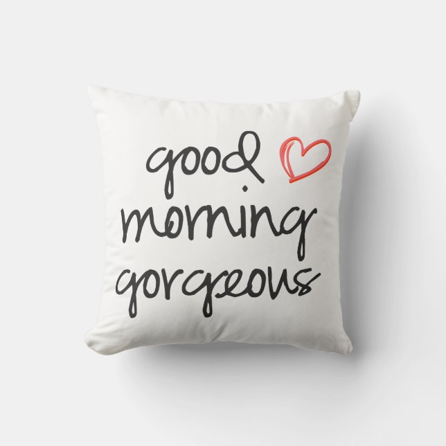 Coussin Blanc magnifique de carreau bonjour (Recto)