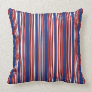 Coussin Blanc Rouge Et Bleu