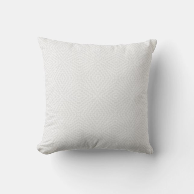 Coussin Blanc solide texturé. (Recto)