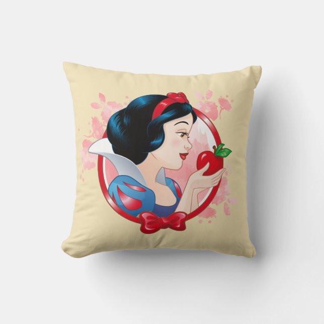 Coussin Blanche | Pomme Rouge Et Bow (Recto)
