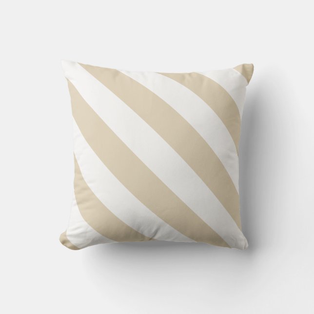 Coussin Blancs Blancs Épais Diagonaux (Recto)